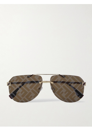 Fendi Eyewear - Sky Aviator-style Gold-tone Sunglasses - One size