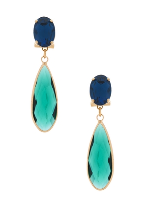 Anton Heunis Omega Clasp Colour Drop Earrings in Blue.