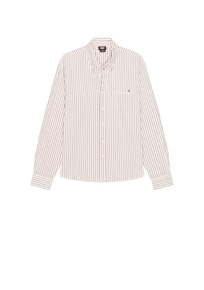 Dickies Long Sleeve Gallatin Shirt in Brown. Size M. Also in S, XL/1X, XXL/2X.