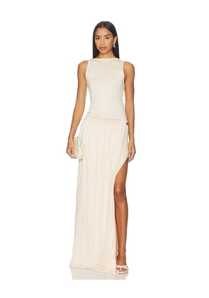 Aya Muse Echo Dress in Cream. Size L. Also in XXS, XS, S, M.