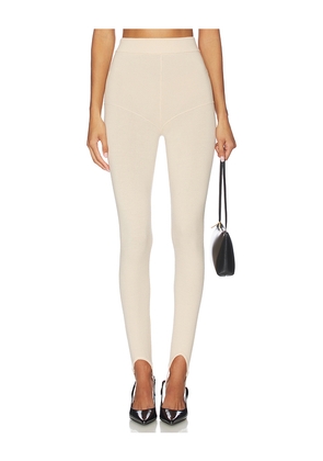 Aya Muse Knit Leggings in Beige. Size XS. Also in XXS, S.