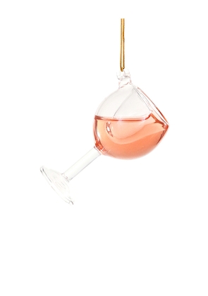 Cody Foster & Co Glass Of Pink Wine Ornament in Pink.