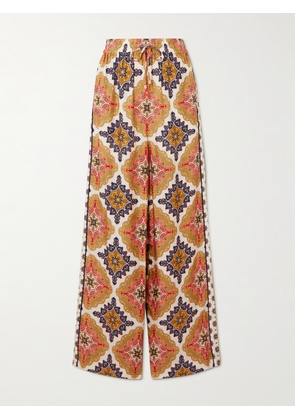 Cara Cara - Amalfi Printed Satin-twill Wide-leg Pants - Multi - xx small,x small,small,medium,large,x large