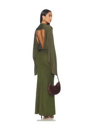 Aya Muse Pine Dress in Green. Size L. Also in XXS, M.