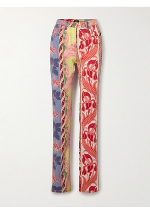 Etro - Printed High-rise Straight-leg Jeans - Red - 24,25,26,27,28,29,30,31,32,33