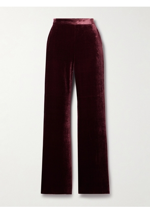 Etro - Velvet Straight-leg Pants - Burgundy - IT36,IT38,IT40,IT42,IT44,IT46,IT48,IT50