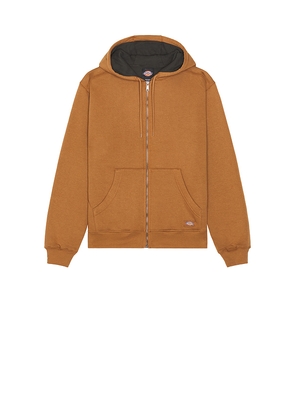 Dickies Full Zip Thermal Lined Fleece in Brown. Size L. Also in S, M.