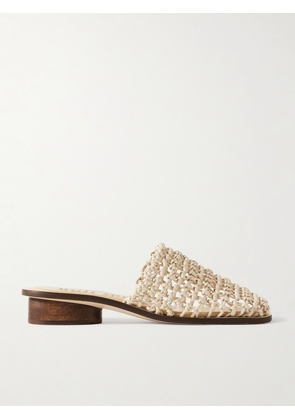 Cult Gaia - Merida Woven Leather Mules - Off-white - IT36.5,IT37,IT37.5,IT38,IT38.5,IT39,IT39.5,IT40,IT40.5,IT41