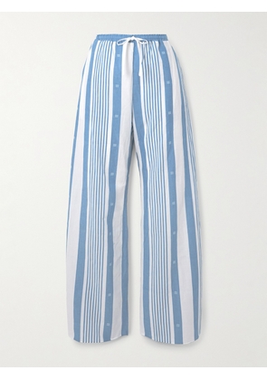 Givenchy - Striped Cotton And Linen-blend Pants - Blue - FR 34,FR 36,FR 38,FR 40,FR 42,FR 44
