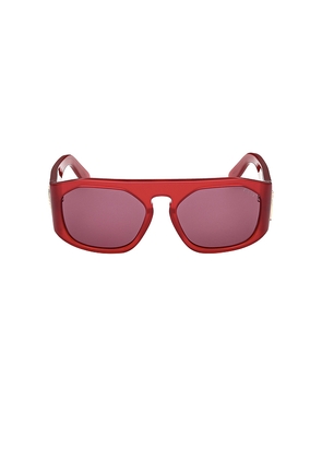 Emilio Pucci Rectangular Sunglasses in Red.
