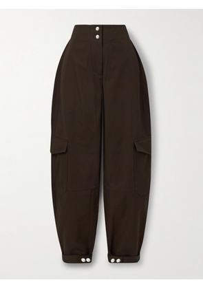 Co - Cotton-canvas Tapered Cargo Pants - Brown - US0,US2,US4,US6,US8,US10
