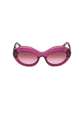 Emilio Pucci Oval Sunglasses in Purple.