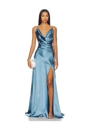 ELLIATT Clementine Maxi Dress in Baby Blue. Size L. Also in S, XS, M, XL.