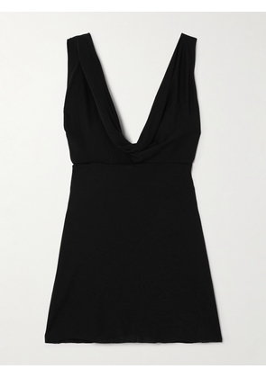 TOTEME - Twisted Draped Jersey Tank - Black - xx small,x small,small,medium,large,x large
