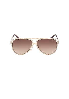 Emilio Pucci Pilot Sunglasses in Cream.