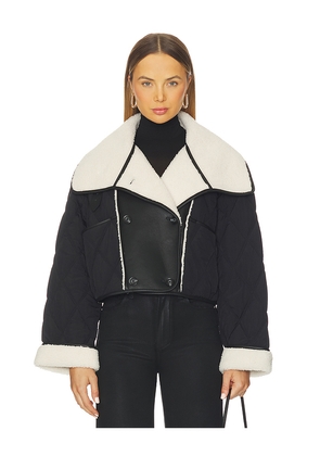 BLANKNYC Cropped Faux Leather Jacket in Black. Size L. Also in S, XS, M.