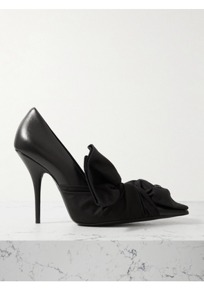 Balenciaga - Poplin-trimmed Leather Pumps - Black - IT36,IT37,IT38,IT39,IT40,IT41
