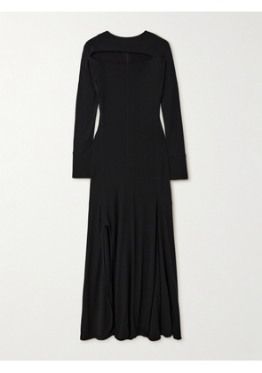 Victoria Beckham - Cutout Stretch-jersey Maxi Dress - Black - UK 4,UK 6,UK 8,UK 10,UK 12,UK 14