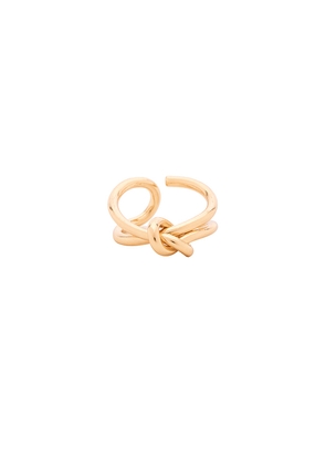 BaubleBar Ties Ring in Metallic Gold. Size 6. Also in .