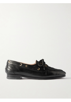 BALLY - Pathy Leather Boat Shoes - Black - IT35,IT36,IT36.5,IT37,IT37.5,IT38,IT38.5,IT39,IT39.5,IT40,IT40.5,IT41,IT41.5,IT42