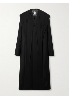 Y/PROJECT - Hooded Draped Cotton Coat - Black - x small,small,medium,large