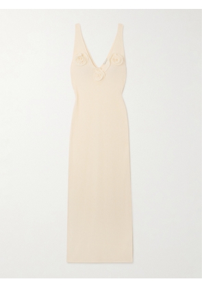 Magda Butrym - Appliquéd Lyocell-blend Maxi Dress - Cream - FR 34,FR 36,FR 38,FR 40,FR 42