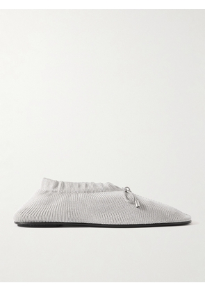 TOTEME - Metallic Knitted Ballet Flats - Silver - IT35,IT36,IT37,IT38,IT39,IT40,IT41,IT42