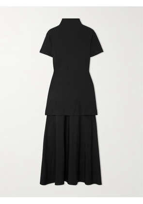 Jil Sander - Layered Crepe Maxi Dress - Black - FR 34,FR 36,FR 38,FR 40,FR 42