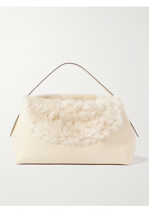 TOTEME - T-lock Shearling Shoulder Bag - Ecru - One size