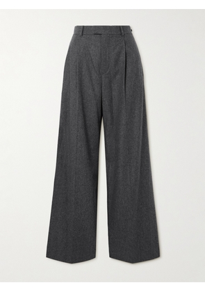 CARVEN - Pleated Wide-leg Wool Trousers - Gray - FR 34,FR 36,FR 38,FR 40,FR 42
