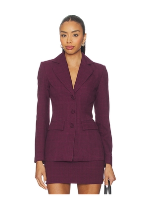 ALL THE WAYS Aurelia Blazer in Wine. Size L. Also in S, XXS.