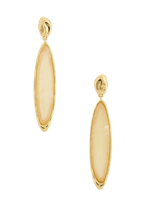 Ettika Liquid Resin Dangle Earring in Beige.