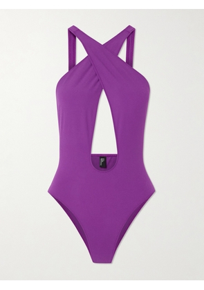 Lisa Marie Fernandez - Pretzel Cutout Swimsuit - Purple - 01,2,3,4