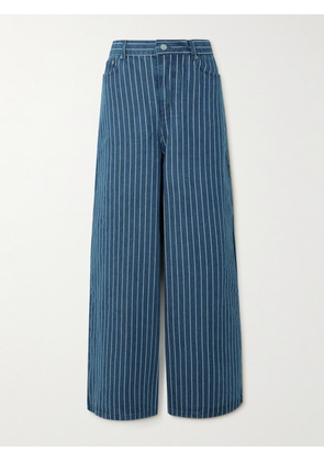The Frankie Shop - Sasha Striped Wide-leg Jeans - Blue - x small,small,medium,large,x large