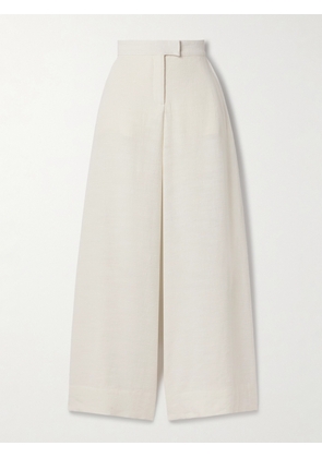 Lisa Marie Fernandez - Woven Wide-leg Pants - Ivory - 01,2,3,4