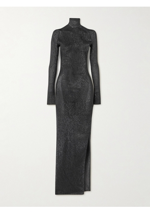 PETAR PETROV - Treasure Metallic Silk-blend Maxi Dress - Gray - FR 34,FR 36,FR 38,FR 40,FR 42,FR 44