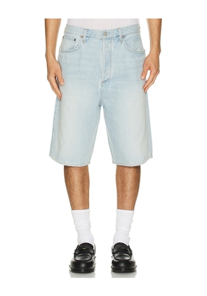 AGOLDE Skate Short in Blue. Size 30. Also in 32, 34, 36.