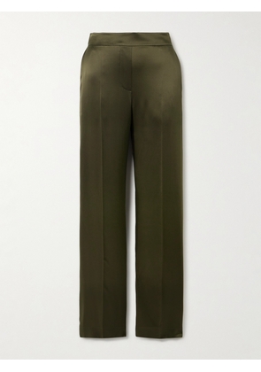Joseph - Tova Silk-satin Straight-leg Pants - Green - FR 32,FR 34,FR 36,FR 38,FR 40,FR 42,FR 44