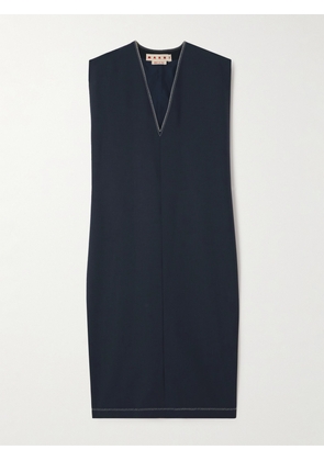Marni - Sleeveless Wool Midi Dress - Blue - IT38,IT40,IT42,IT44,IT46