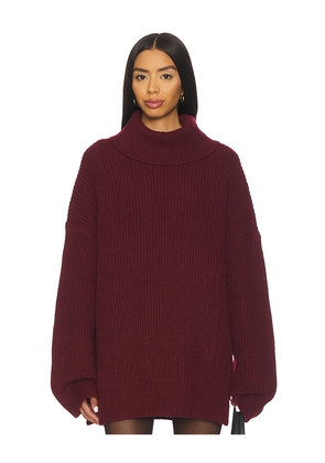 ALL THE WAYS Delta Sweater in Burgundy. Size L. Also in M, S.