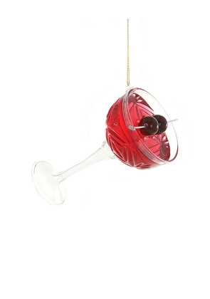 Cody Foster & Co Festive Cranberry Cocktail Ornament in Red.