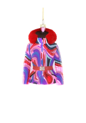 Cody Foster & Co Apres Ski Jacket Ornament in Red,Purple.