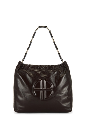 ANINE BING Kate Shoulder Bag in Burgundy.