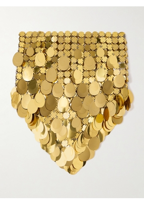 RABANNE - Sparkle Assembly Paillette-embellished Chainmail Mini Skirt - Gold - FR 34,FR 36,FR 38,FR 40,FR 42,FR 44