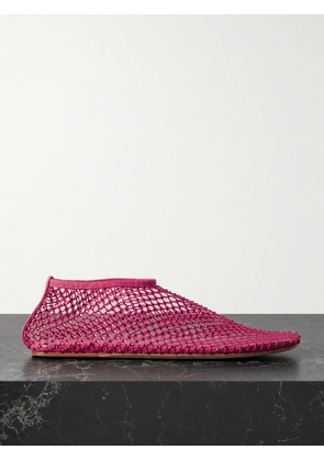 Christopher Esber - Minette Crystal-embellished Mesh Ballet Flats - Pink - IT35,IT36,IT37,IT38,IT39,IT40