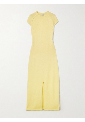 Jil Sander - Wool, Mohair And Silk-blend Maxi Dress - Yellow - FR 34,FR 36,FR 38,FR 40,FR 42,FR 44