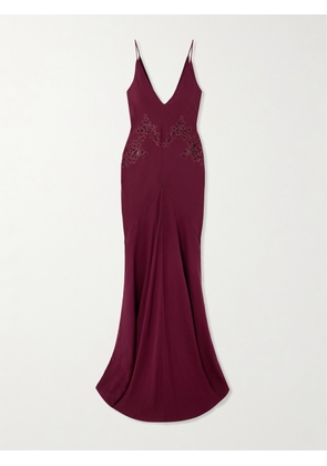 Gabriela Hearst - Apuleius Paneled Lace-trimmed Silk Gown - Red - IT40,IT42,IT44,IT46