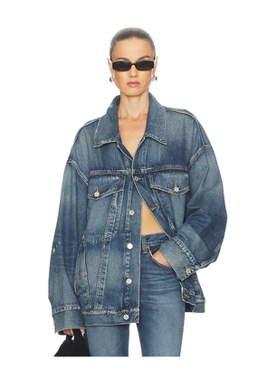 AGOLDE Reworked Wayne Jacket in Blue. Size L. Also in XS, S, M.