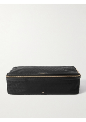 Anya Hindmarch - Leather-trimmed Nylon-jacquard Hair Kit - Black - One size