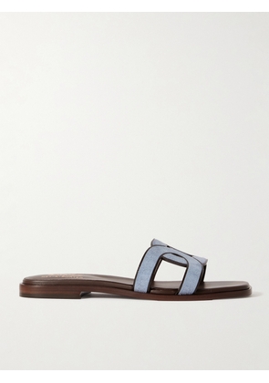 Tod's - Suede Slides - Blue - IT35,IT35.5,IT36,IT36.5,IT37,IT37.5,IT38,IT38.5,IT39,IT39.5,IT40,IT40.5,IT41